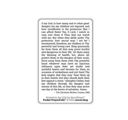 Mother's Prayer for the Protection of Children in all their Dangers: Pocket PrayerFulls™ | Durable Wallet Prayer Cards | Catholic Prayers