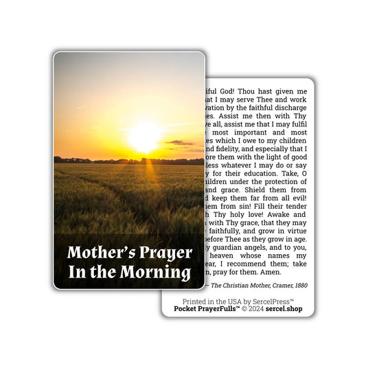 Mother's Prayer in the Morning: Pocket PrayerFulls™ | Durable Wallet Prayer Cards | Catholic Prayers