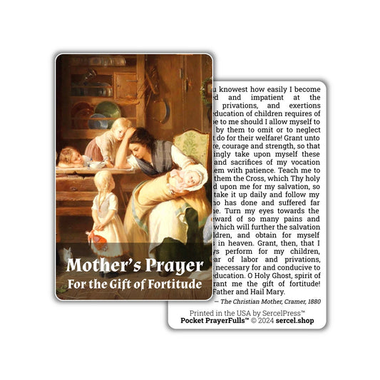 Mother's Prayer For the Gift of Fortitude: Pocket PrayerFulls™ | Durable Wallet Prayer Cards | Catholic Prayers
