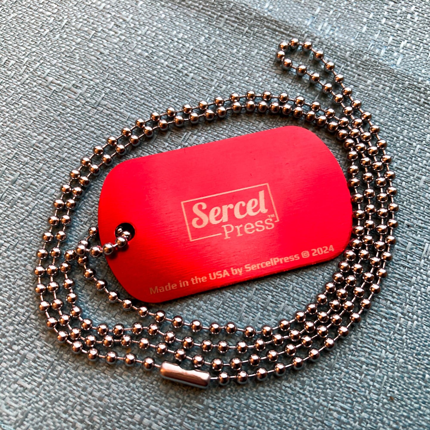 I AM A CATHOLIC Emergency Tag – Laser Engraved Aluminum Dog Tag – Red, Black, or Blue – Call a Priest in Case of Emergency