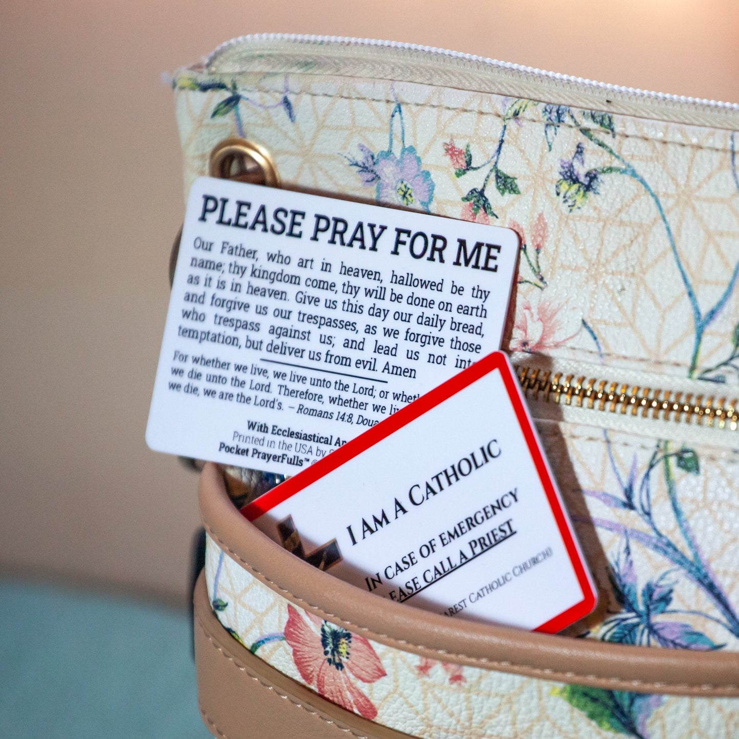 I am a Catholic - Our Lady of Perpetual Help - In Case of Emergency Please Call a Priest | Pocket PrayerFulls™ | Uncompromising Holy Cards
