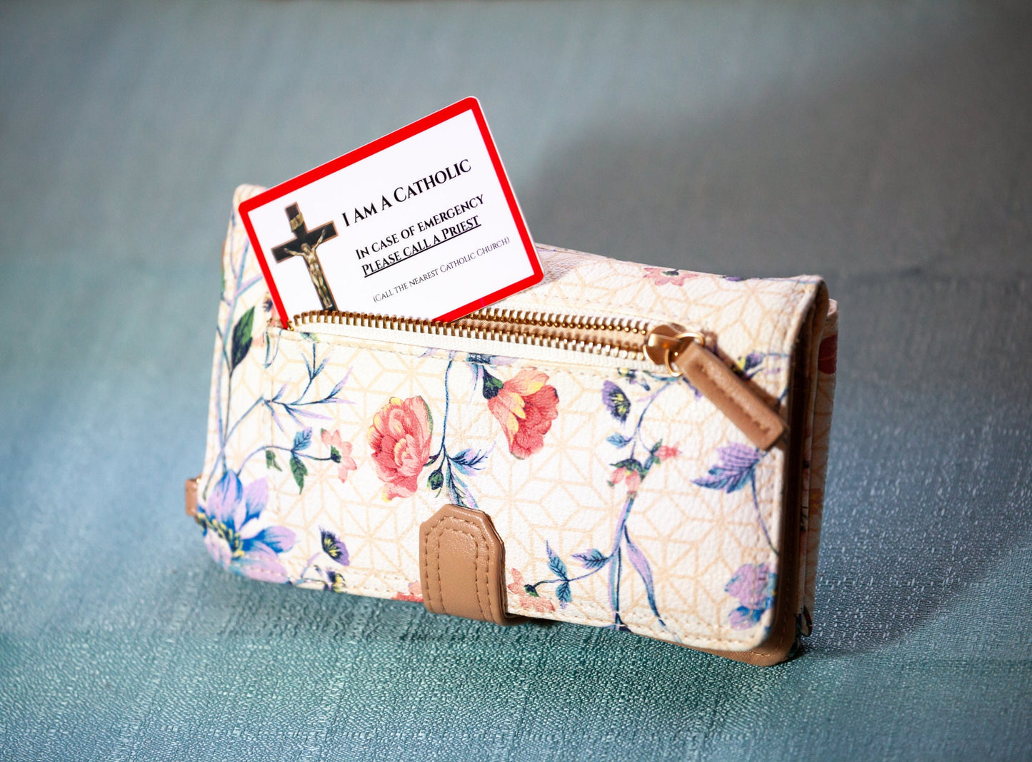 I am a Catholic - Our Lady of Perpetual Help - In Case of Emergency Please Call a Priest | Pocket PrayerFulls™ | Uncompromising Holy Cards