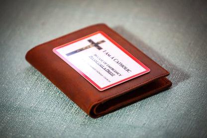 I Am a Catholic Emergency Card – QR Code Calls Nearest Catholic Church – Waterproof Wallet Card – Priest Notification Card - Catholic EDC