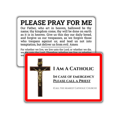 I am a Catholic—In Case of Emergency Please Call a Priest | Pocket PrayerFulls™ | Uncompromising Holy Cards — Built to Last. Backed for Life