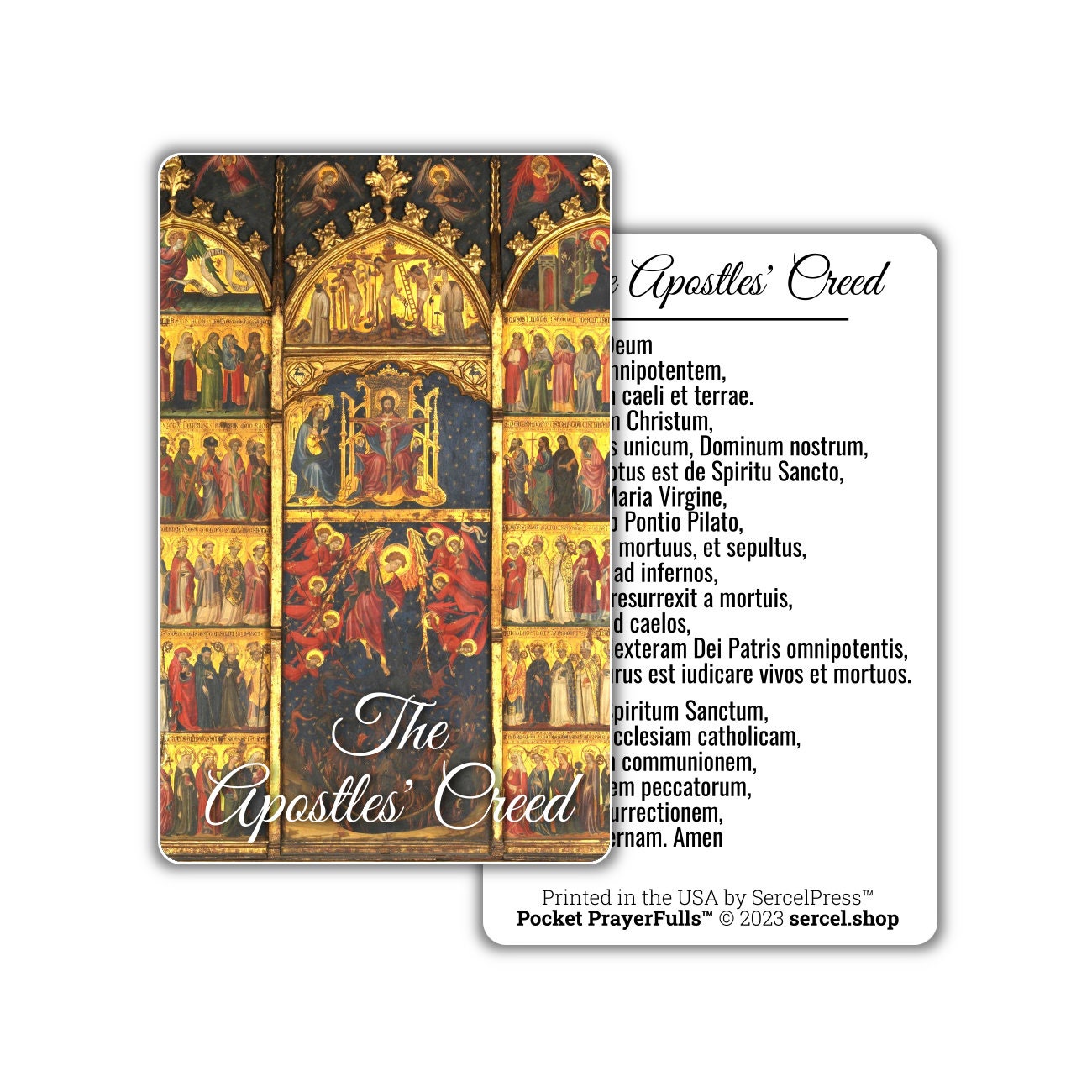 Catholic Latin Prayers Collection – Set of 10 Holy Cards | Pocket PrayerFulls™ | Uncompromising Holy Cards — Built to Last. Backed for Life