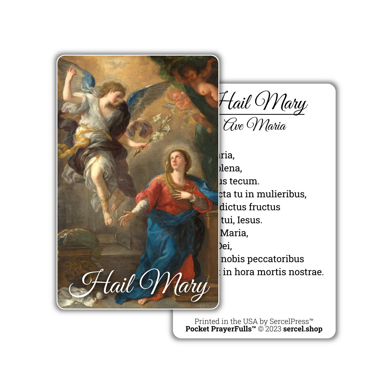 Catholic Latin Prayers Collection – Set of 10 Holy Cards | Pocket PrayerFulls™ | Uncompromising Holy Cards — Built to Last. Backed for Life