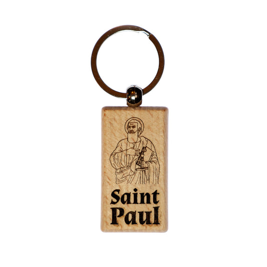 Saint Paul, Solid Wood Keychain, Engraved in the USA