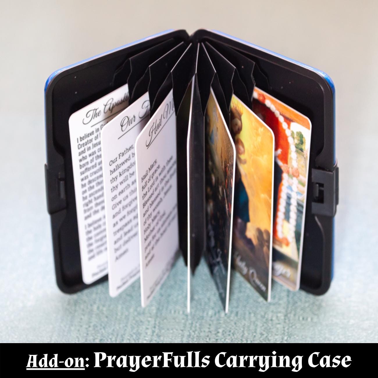 Total Rosary Bundle: Rosary Prayers, Latin Rosary Prayers, 2x Card Carrying Cases, Large Holy Family Rosary Hanger, 30% DISCOUNT