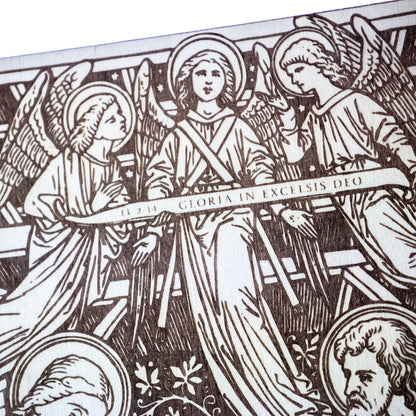 Nativity Scene, Christmas, Laser-Engraved Wood Panel Wall Art, 8" x 10"  | Engraved in the USA