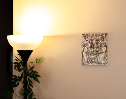 Nativity Scene, Christmas, Laser-Engraved Wood Panel Wall Art, 8" x 10"  | Engraved in the USA