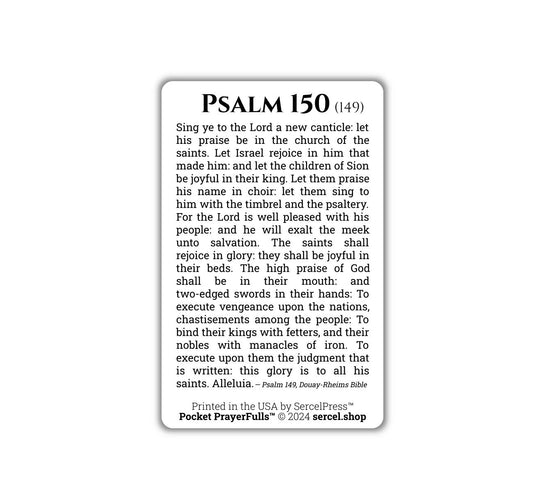 Psalm 150: Pocket PrayerFulls™ | Durable Wallet Holy Cards | Holy Bible | Douay-Rheims | Scripture | Psalms