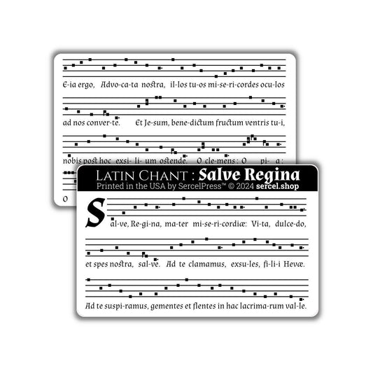 Salve Regina, Latin Chant | Pocket PrayerFulls™ | Uncompromising Holy Cards — Built to Last. Backed for Life