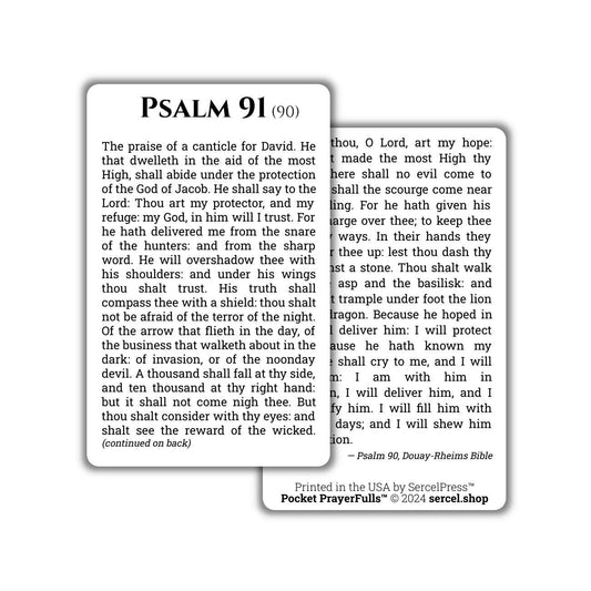 Psalm 91: Pocket PrayerFulls™ | Durable Wallet Holy Cards | Holy Bible | Douay-Rheims | Scripture | Psalms
