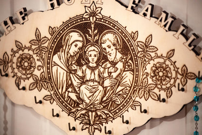 Total Rosary Bundle: Rosary Prayers, Latin Rosary Prayers, 2x Card Carrying Cases, Large Holy Family Rosary Hanger, 30% DISCOUNT