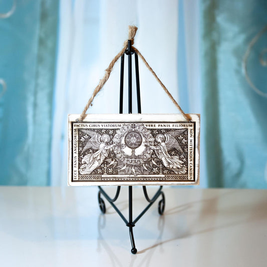 Ecce Panis Angelorum, Blessed Sacrament Wall Art, Small, Engraved in the USA, Catholic Living