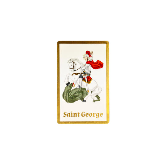 Saint George and the Dragon: Pocket PrayerFulls™ | Durable Wallet Prayer Cards | Catholic Saints
