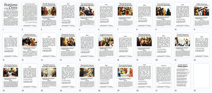Pocket Stations of the Cross, 16 Durable Plastic Cards, Franciscan Method: Pocket PrayerFulls™ | Catholic Prayers