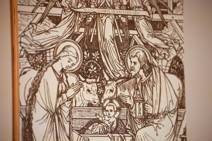 Nativity Scene, Christmas, Laser-Engraved Wood Panel Wall Art, 8" x 10"  | Engraved in the USA