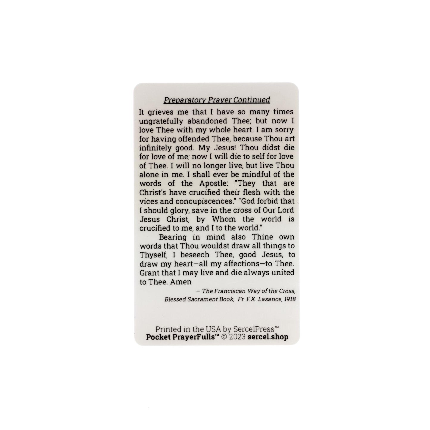 Pocket Stations of the Cross, 16 Durable Plastic Cards, Franciscan Method: Pocket PrayerFulls™ | Catholic Prayers