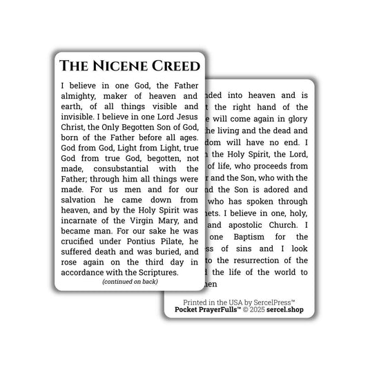 The Nicene Creed | Pocket PrayerFulls™ | Uncompromising Holy Cards — Built to Last. Backed for Life
