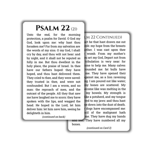 Psalm 22 — On Two Cards: Pocket PrayerFulls™ | Pocket PrayerFulls™ | Uncompromising Holy Cards — Built to Last. Backed for Life | Psalms