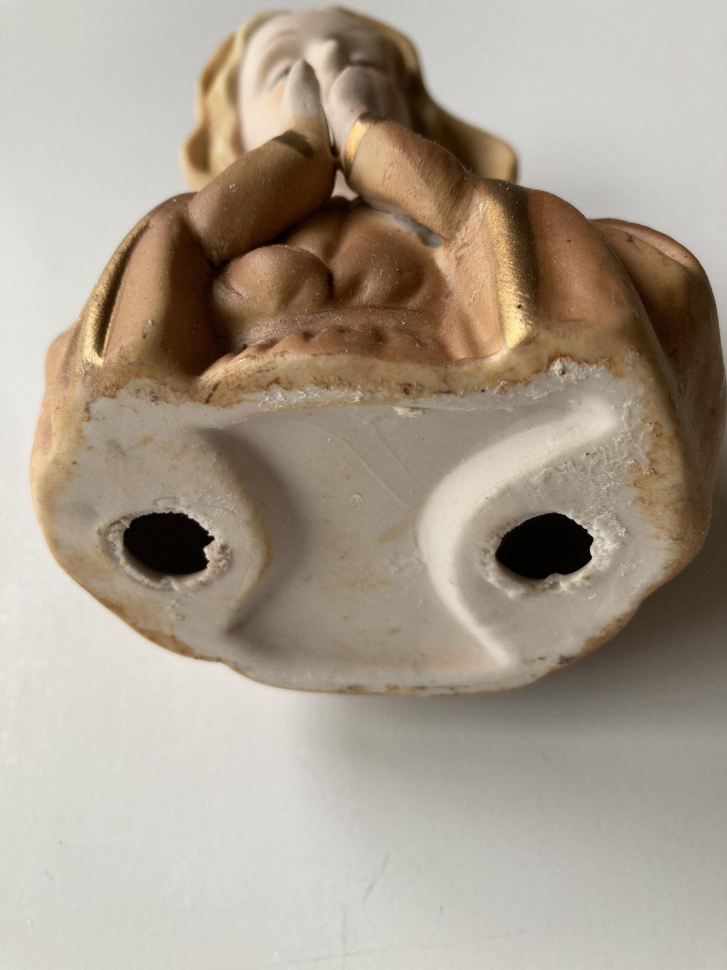 Vintage Ceramic Virgin Mary with Praying Hands Figurine