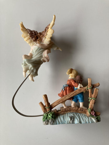 Vintage Guardian Angel and Children Figurine