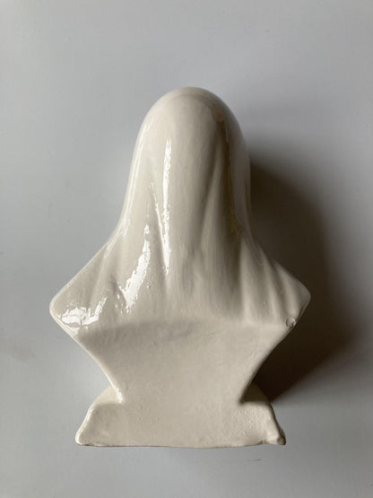 Vintage White Porcelain Virgin Mary Bust