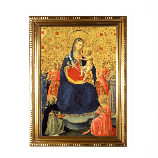 Madonna and Child, Fra Angelico, Hand-Framed Original Design—Restored Antique Artwork—Gold Frame Wall Decor, Gift, Blessed Virgin, 5x7, 8x10
