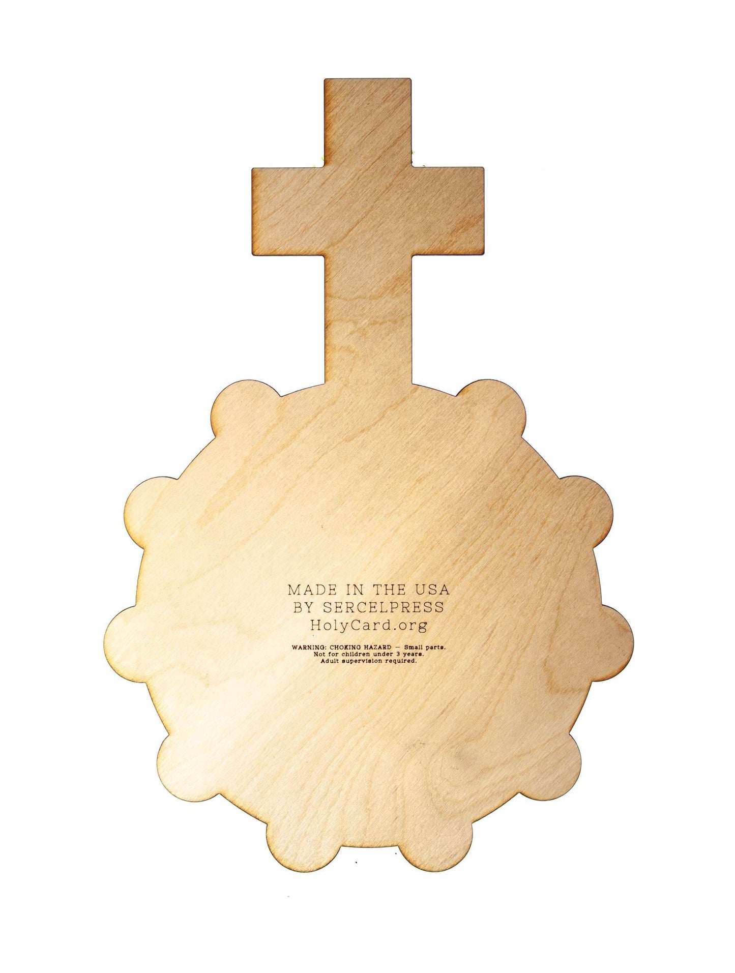 Interactive Wooden Rosary Board, 9x13" | Catholic Family Tabletop Rosary | Laser Engraved Baltic Birch | Made in the USA | Catholic Living
