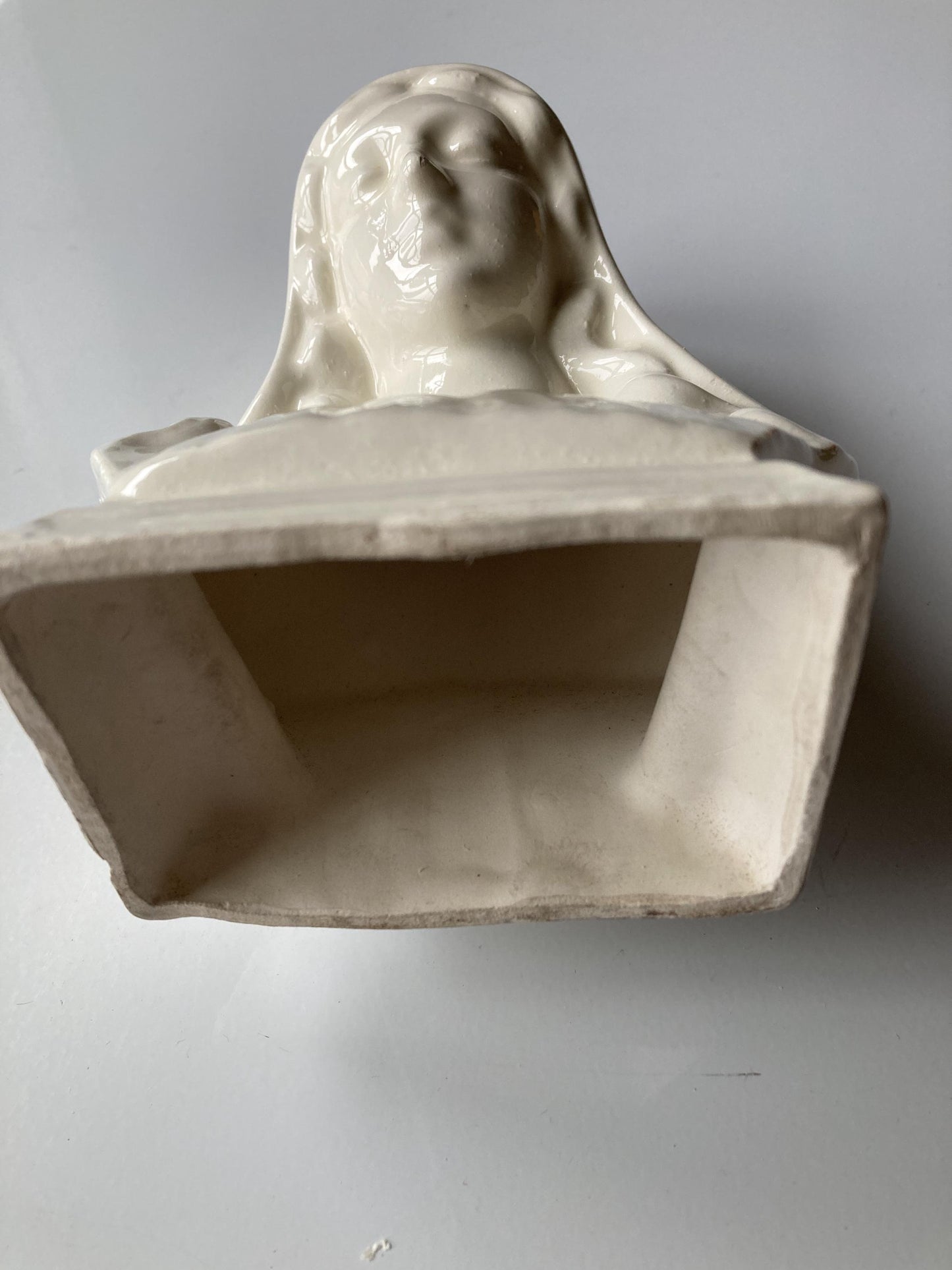 Vintage White Porcelain Virgin Mary Bust