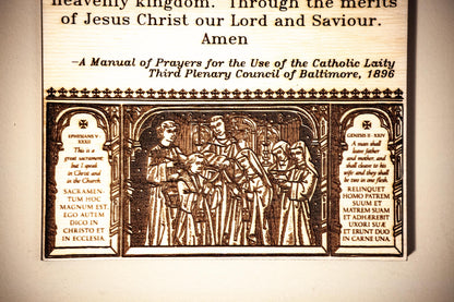 Prayer of Husband & Wife – 6x12 or 4x8 Wood Wall Plaque – Engraved Baltic Birch – Catholic Marriage Gift, Home Altar Decor, Made in the USA