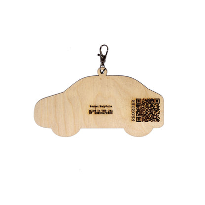 Car Rider or Bus Rider Backpack Tag – School Dismissal Clip-On Tag – Laser Engraved Wood ID with Lobster Clasp – Write-On Teacher Kit