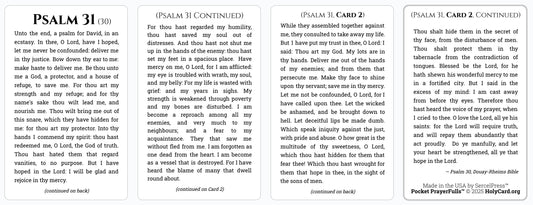 Psalm 31 — On Two Cards: Pocket PrayerFulls™ | Pocket PrayerFulls™ | Uncompromising Holy Cards — Built to Last. Backed for Life | Psalms