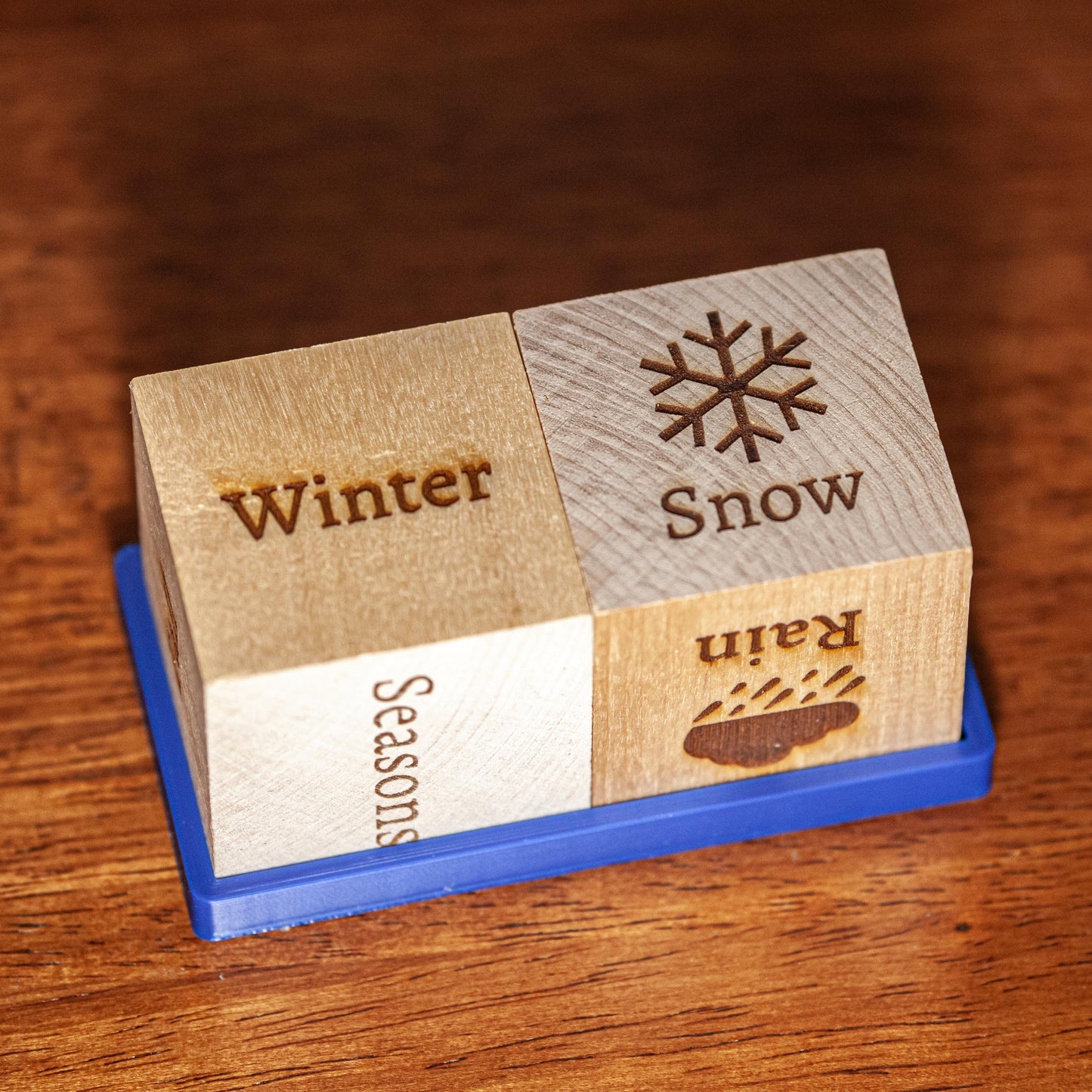 Weather Blocks – Identify Daily Seasons & Weather – Montessori, Homeschool, Classroom Tool – Made in the USA – Wooden Learning Toy