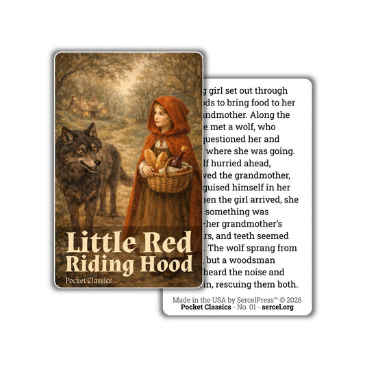 Little Red Riding Hood Story Cards – Illustrated Fairy Tale – Screen-Free Kids Storytelling Activity – Durable Plastic Cards – Made in USA