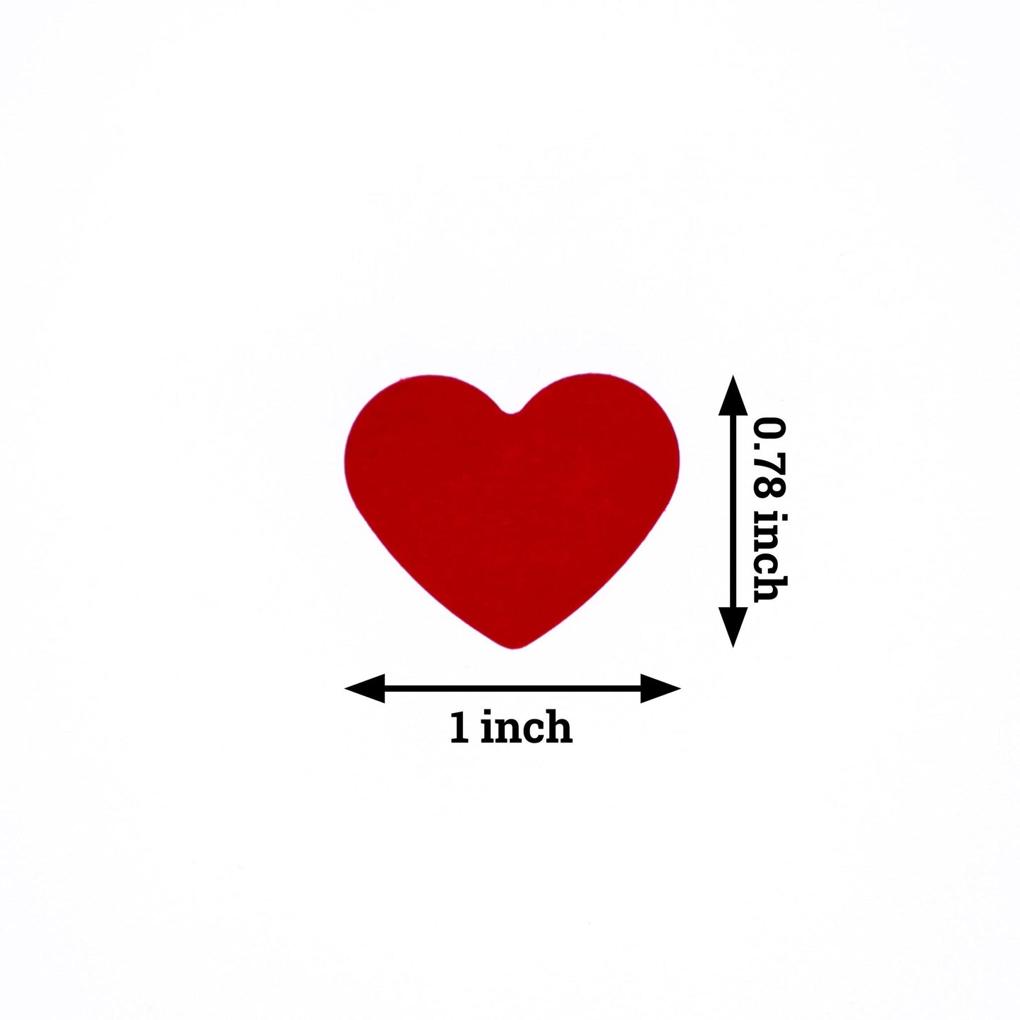 Red Heart Paper Cutouts (25 Pack) – 1" Cardstock Hearts (65 lb / 176 gsm) – Valentine Craft Supplies, Confetti, Scrapbooking, Wedding