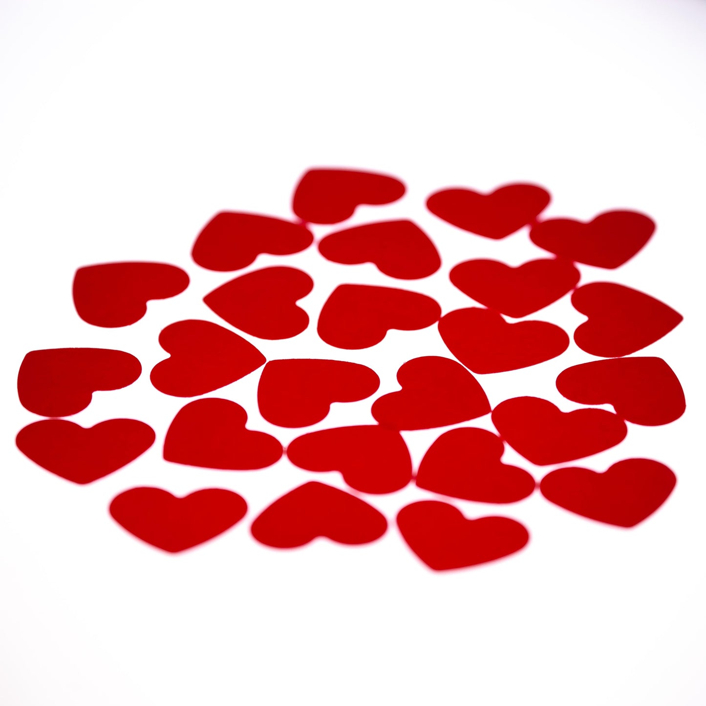 Red Heart Paper Cutouts (25 Pack) – 1" Cardstock Hearts (65 lb / 176 gsm) – Valentine Craft Supplies, Confetti, Scrapbooking, Wedding