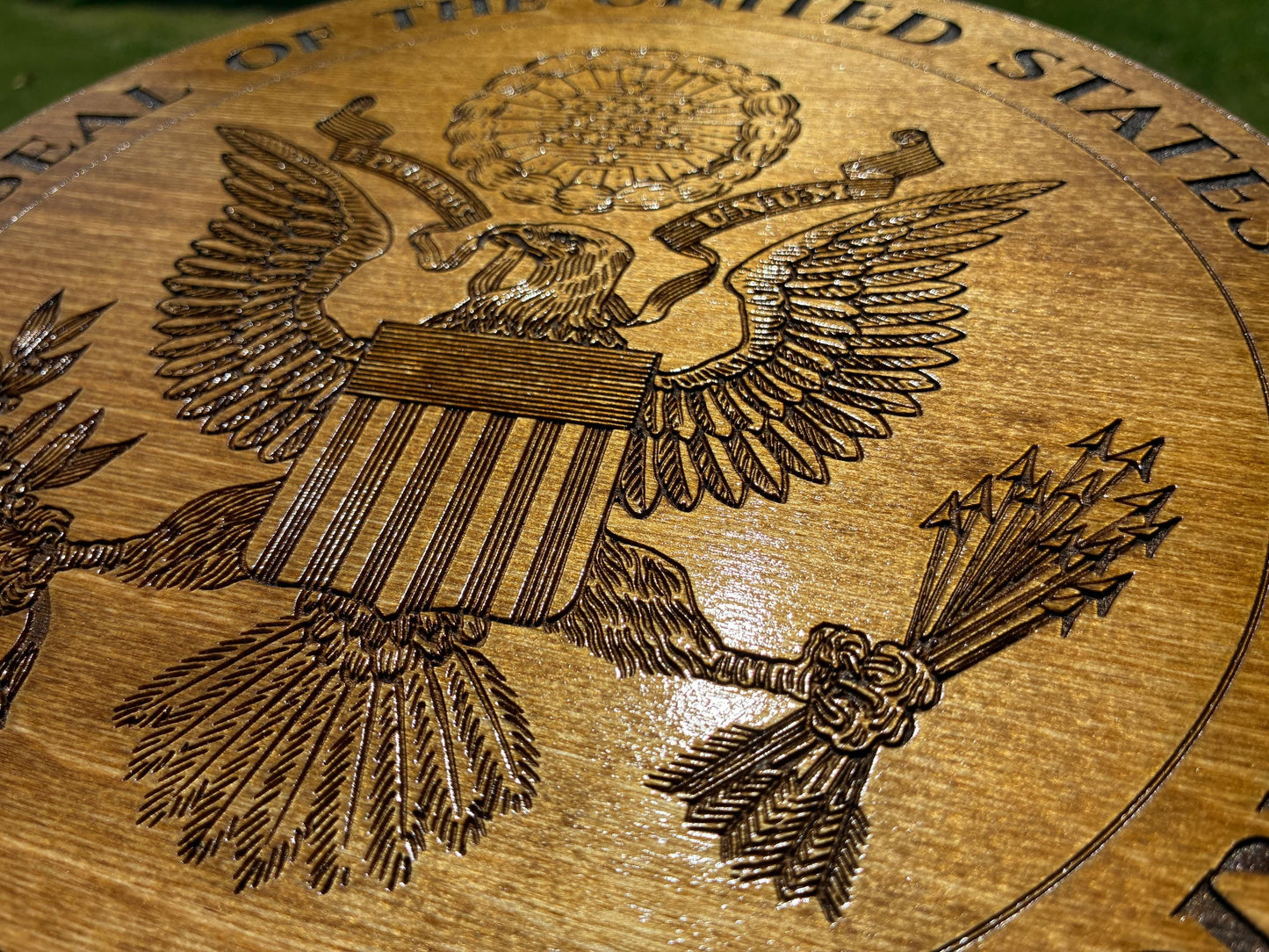 Great Seal of the United States Wood Plaque – 12" Patriotic Wall Art – 1776–2026 American 250th Anniversary Decor