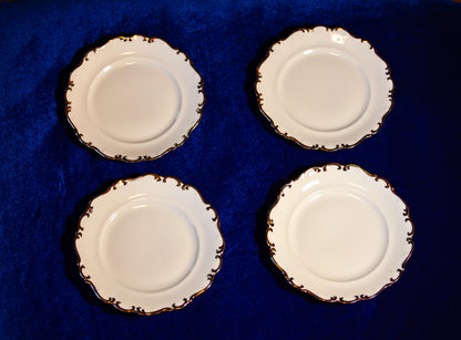 Vintage Schumann Arzberg Platinum Elegance Set of 4 Bread and Butter Plates 6.25 in.