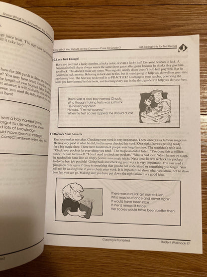 Show What You Know Common Core: Grade 3 Reading & Math, Student