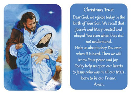 Christmas Wallet Holy Cards & Prayers, Pack of 54