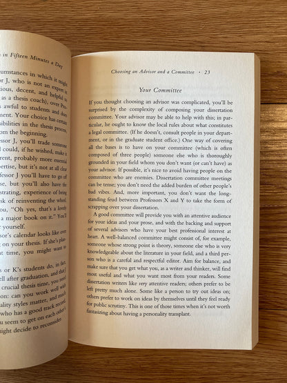 Writing Your Dissertation in Fifteen Minutes a Day: A Guide