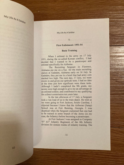 My Life As A Soldier, Maj Euell T White